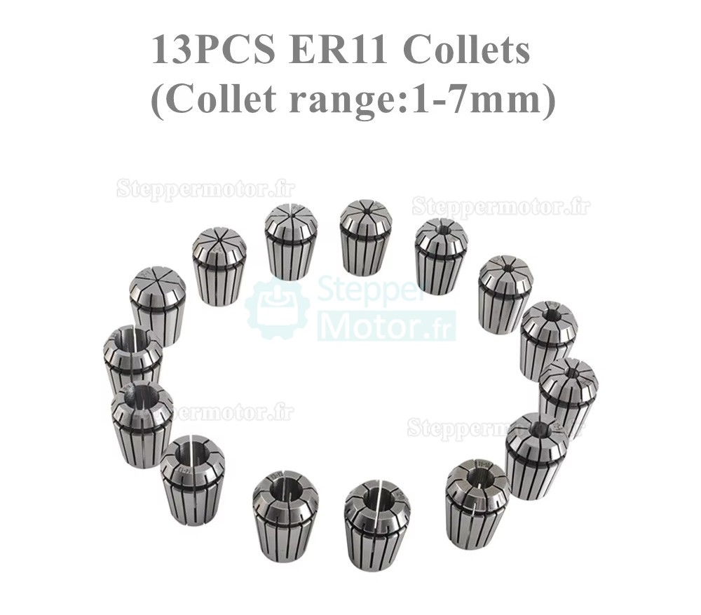 Moteur de broche cnc refroidi par air OSP001689 48V 500W 12000 tr/min, pince ER11/ER16 pour gravure de circuits imprim&eacute;s